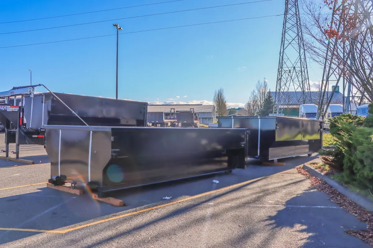 Roll-off dumpster ready for waste disposal at job site for Residential Dumpster Rental in La Mirada